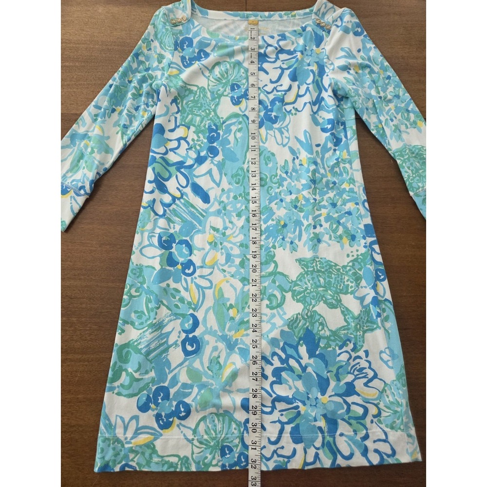 Lilly Pulitzer Sophiletta Dress Women's Small Blue Green Preppy Coastal Sophia - Picture 5 of 12